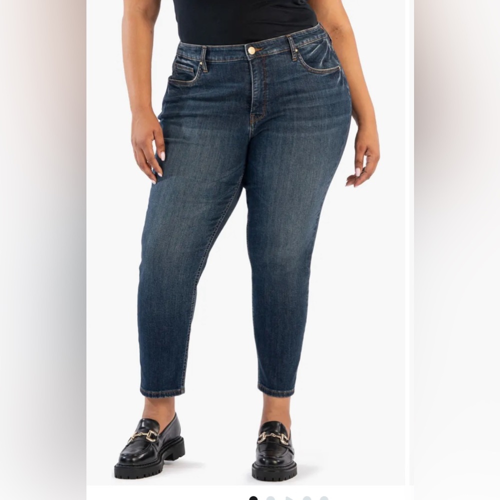 Kut From The‎ Kloth Naomi Fab Ab Crop Straight Leg High Rise Sz 20W Stretchy